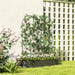 Set of 2 Metal Garden Trellis Panels for Climbing Plants Flowers and Vines 150 x 50 cm by Outsunny