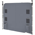Grey 195 x 295cm Replacement Gazebo Sidewall UV-Resistant Weather Protection by Outsunny