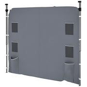 Grey 195 x 295cm Replacement Gazebo Sidewall UV-Resistant Weather Protection by Outsunny