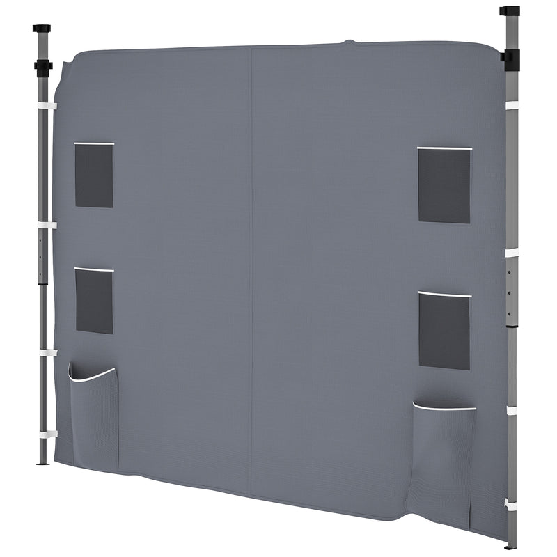 Grey 195 x 295cm Replacement Gazebo Sidewall UV-Resistant Weather Protection by Outsunny