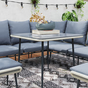 Grey 6 Piece Rattan Garden Sofa Set With Cushions by Outsunny