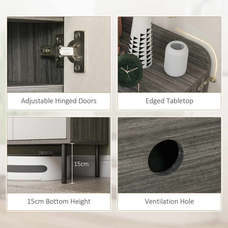 Modern 12 Pair Shoe Storage Cabinet With Drawers Ideal For Hallway or Bedroom Grey White