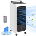 Portable Three Speed Air Conditioner with Remote Control and Ice Pack for Home Use, White