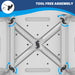 Height Adjustable Shower Chair with Backrest and Anti-Slip Feet by HOMCOM
