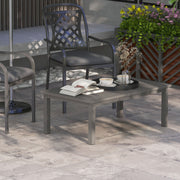 Brown Aluminium Rectangular Outdoor Coffee Table 100cm x 60cm Weather Resistant For Garden Use