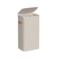 Songmics 100L laundry basket with lid and handles, Cappuccino Beige, studio shot