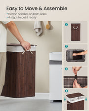 Feature panel showing the cotton side handles and the 4 step assembly