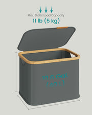 Diagram of the 40 L basket showing the 5 kg maximum static load