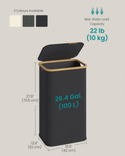 Dimensions diagram of the laundry hamper showing 42cm width, 32cm depth and 70.5cm height