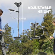 Metal Detector for Adults and Beginners with Waterproof Coil and LCD Display by Outsunny AOSOM