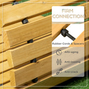 Wooden Roll Out Garden Pathway for Clean Walkways on Grass or Gravel Yellow AOSOM