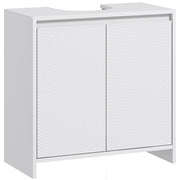 Under Sink Bathroom Cabinet With Shelf and Double Doors Freestanding Design, White