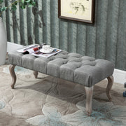 Tufted Upholstered Fabric Bench Seat With Storage For Bedroom Living Room Or Hallway