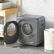 Tumble Dryer for Small Spaces 4 kg Capacity with Quick Drying and Easy Touch Controls Grey AOSOM