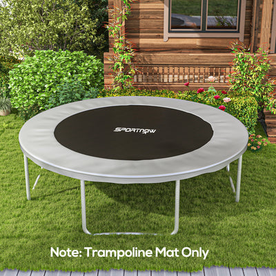 Replacement Trampoline Mat with Spring Tool 72 V-Hooks for 12ft Trampoline Green by SPORTNOW AOSOM
