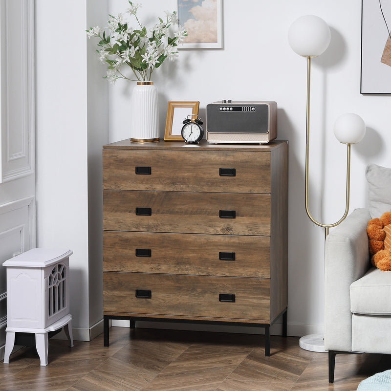 Bedroom Storage Set with Chest and Bedside Table for Organised Clothes and Essentials Coffee
