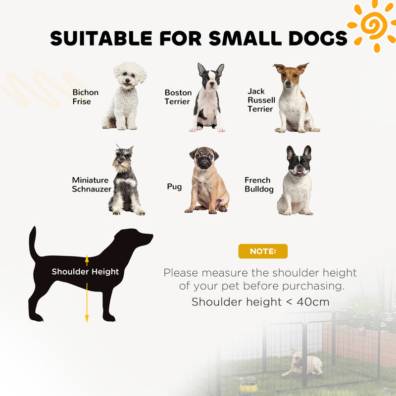 2 Piece Dog Pen Expansion Pack for 60cm High Pet Playpen with 3 Stakes for Small Dogs by PawHut