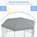 Extra Large Outdoor Dog Kennel with Lockable Door for Garden Use Steel Frame Black