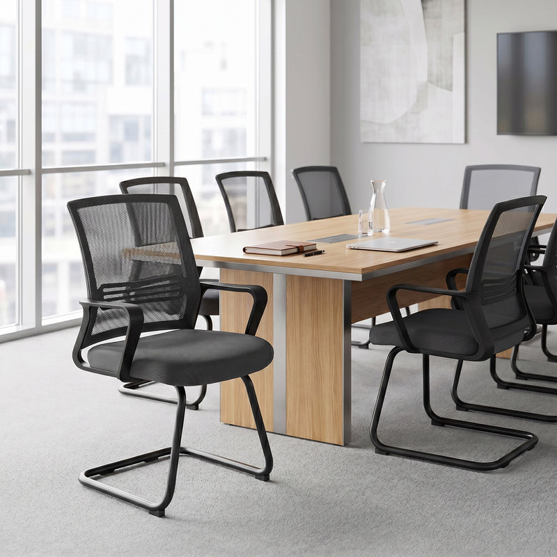 Mesh Desk Chair with Ergonomic Backrest for Comfortable Home Working Dark Grey