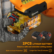 Cordless Electric Hedge Trimmer with 51cm Blade and 2 Batteries for Shrubs by Outsunny