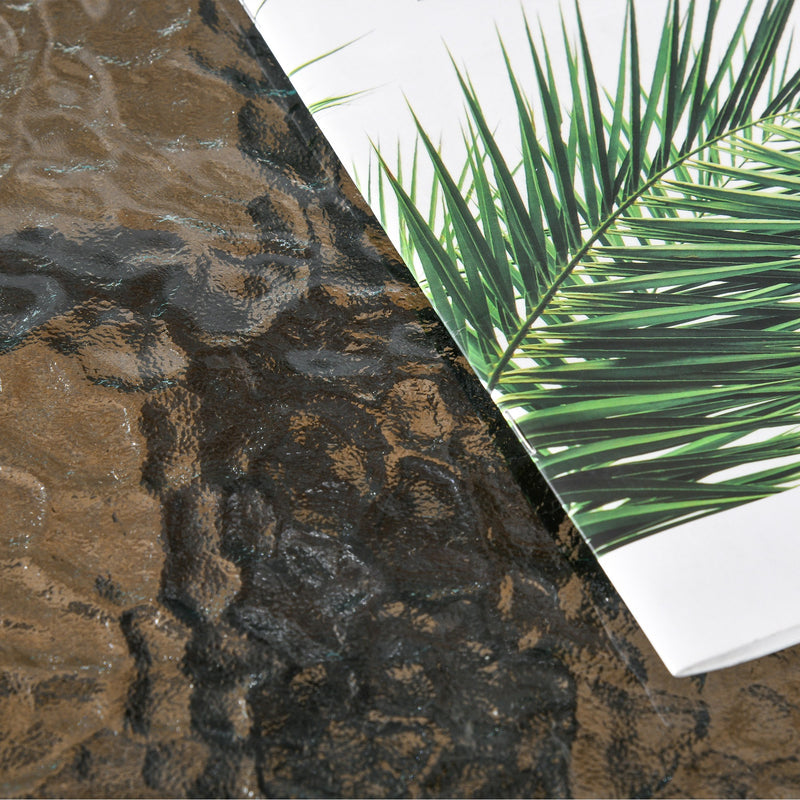 Garden Bistro Set with Stackable Rattan Chairs and Glass Table for Small Spaces Brown