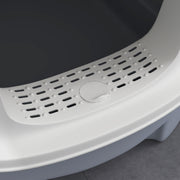Grey Covered Cat Litter Box With Lid Scoop Deodorisation Bags and Drawer Tray by PawHut