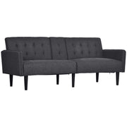 Three Seater Reclining Sofa Bed with Built In Cupholders Ideal for Guest Rooms Grey