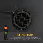 Close-up of the internal blower fan built into the base of the Outsunny pumpkin man decoration