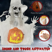White witch showing button, touch and loud-sound activation