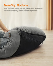 Non-slip rubber dot base on the underside of the dog bed