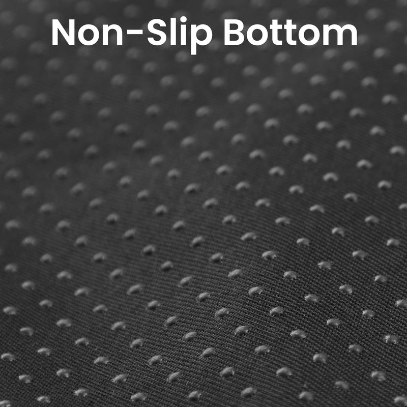 Light grey dog bed shown from above