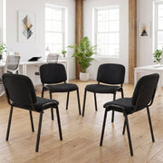 Four Homcom reception chairs arranged in a circle in an open-plan office