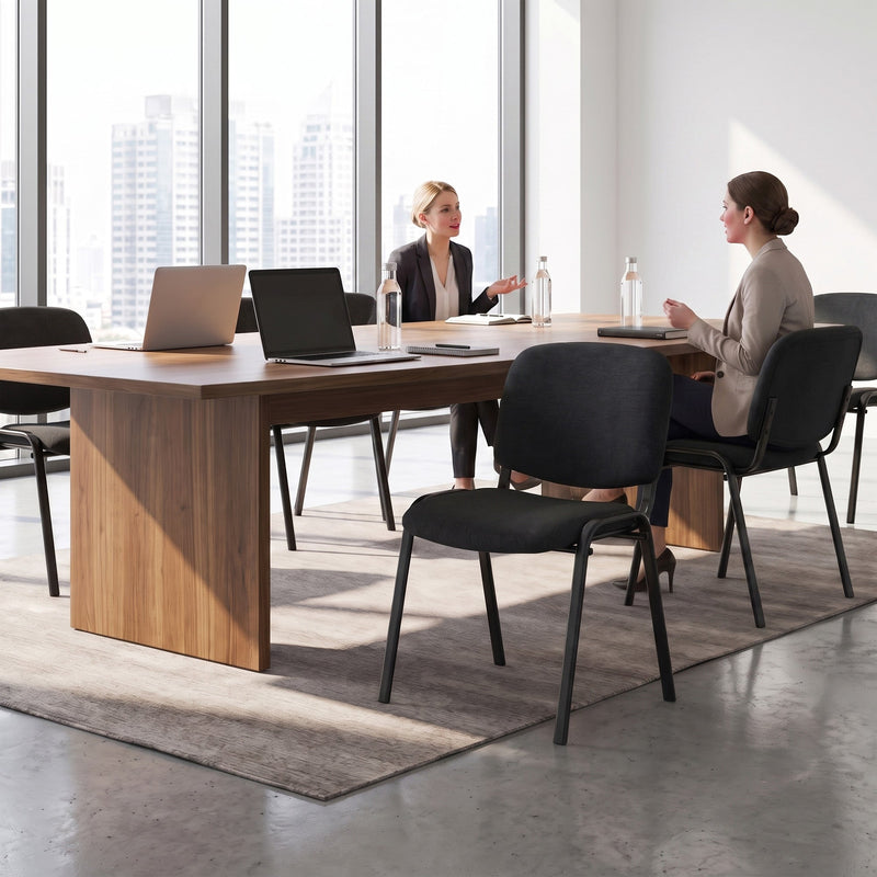 Homcom reception chairs used around a boardroom table during a meeting