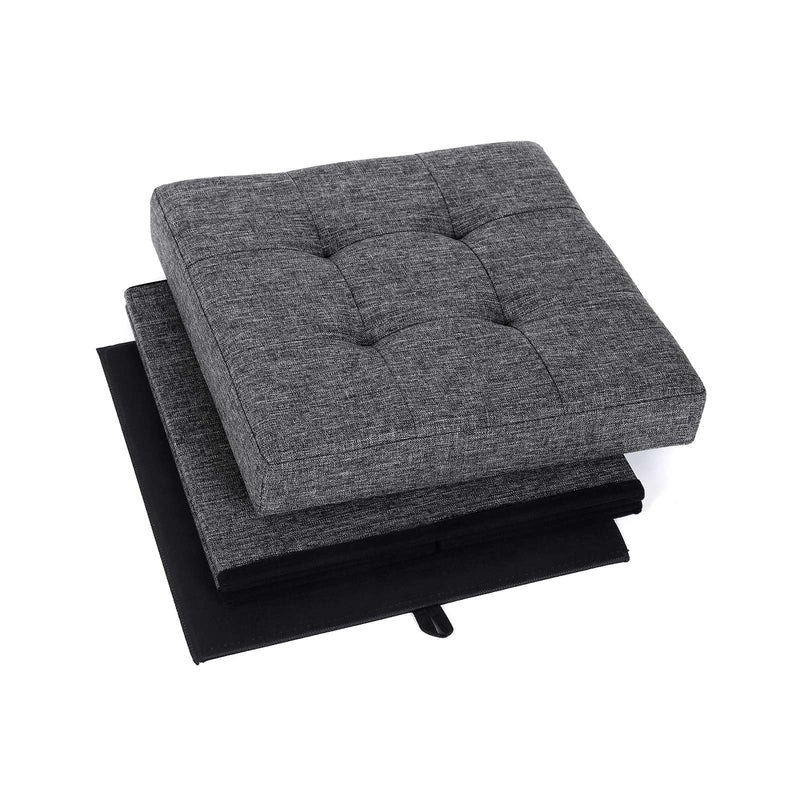 Dimensions diagram of the Songmics linenette storage ottoman