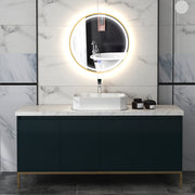 60cm Anti-Fog LED Bathroom Mirror Gold Tone by HOMCOM