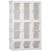 White Portable Clothes Wardrobe with Cube Storage and Hanging Rods by HOMCOM