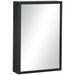 Wall Mounted Bathroom Mirror Cabinet With Storage Shelves Space Saving Design Black