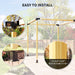 DIY Pergola Kit with 3-Way Corner Brackets and Post Base for 4x4 Timber Includes Screws by Outsunny