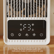 Desk Fan and Humidifier for Cool Comfortable Workspace with Touch Controls Black AOSOM