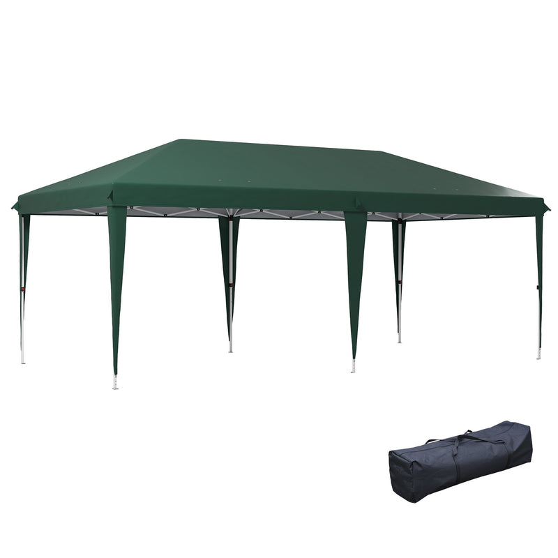 Green 6 x 3 m Pop Up Gazebo with Steel Frame for Outdoor Events by Outsunny