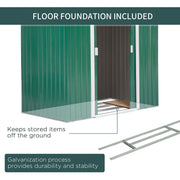Steel floor foundation frame supplied with the shed to keep contents off the ground