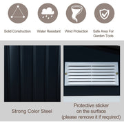 Icons for solid construction, water resistance and wind protection with a steel panel close-up