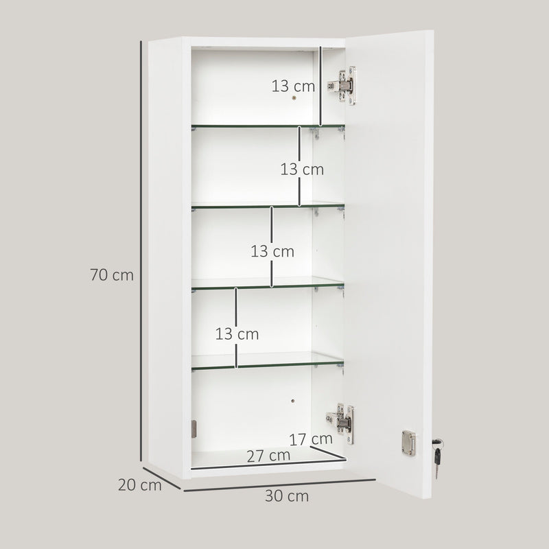 Dimensions diagram showing the 30 x 20 x 70 cm cabinet and 13 cm tiers