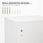 Close-up of the wall-mounted design with screws and plugs