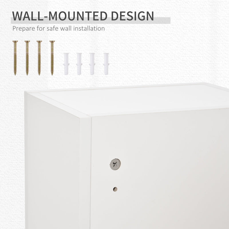 Close-up of the wall-mounted design with screws and plugs