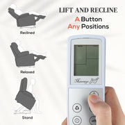 Power Lift Recliner Chair with Massage and Heat for Elderly with Remote Control Dark Grey