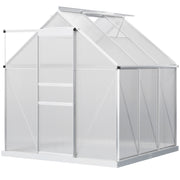 Compact Walk In Polycarbonate Greenhouse 190 x 190cm for All-Season Growing by Outsunny