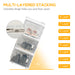 8 Piece Clear Stackable Plastic Shoe Storage Boxes with Magnetic Door for Sizes up to 12 by HOMCOM