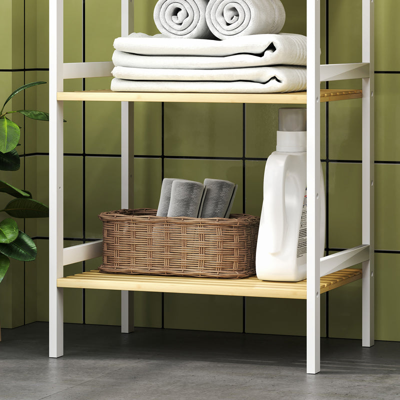 Three Tier Bamboo Storage Shelf Adjustable Freestanding Unit for Home or Office by Homcom