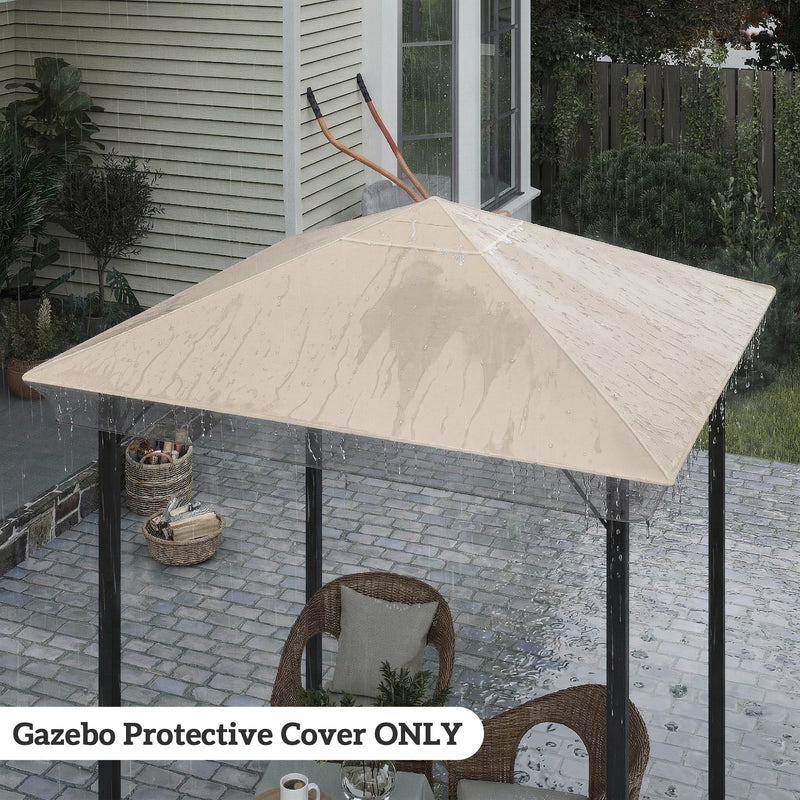 Gazebo Rain Cover Waterproof Shelter for 2 x 2 Metre Outdoor Use Clear Outsunny